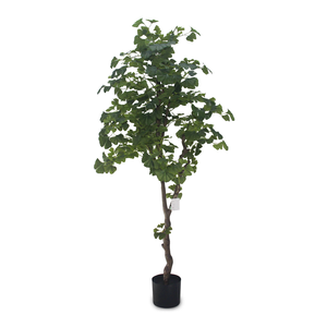 CHUANGFA Arbre artificiel réaliste de <span class=keywords><strong>Ginkgo</strong></span> <span class=keywords><strong>Biloba</strong></span> de 170 cm pour utilisation en extérieur/intérieur, décoration de mariage - Product Image 1