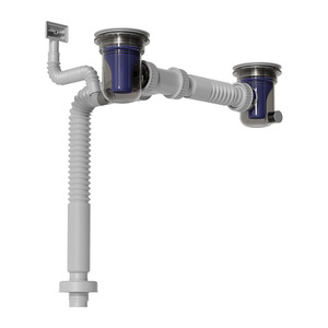 Accesorios para Desagüe de Fregadero, Sifón Antirollos, Tubo Telescópico de Material ABS, Diseño Moderno, Trampa de Plomería - Product Image 1