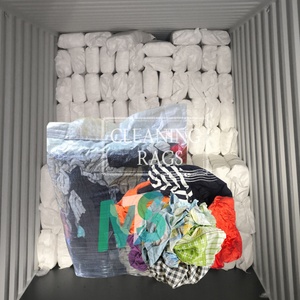 Chiffons usagés en coton recyclé pour le nettoyage industriel, colorés, pour machines - Product Image 1