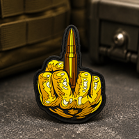 Badges personnalisés de haute qualité en PVC souple gaufré, lavables, avec attaches auto-agrippantes pour vestes, vêtements et sacs