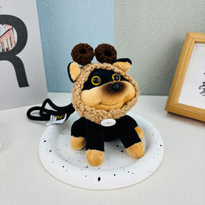 Nette Biene Hund lustige kreative kleine Geschenk Schlüssel bund Puppe Plüsch Spielzeug Figur Grab Machine Doll - Product Image 5