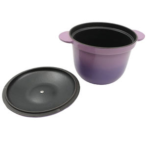 <span class=keywords><strong>Casserole</strong></span> antiadhésive de qualité supérieure, idéale pour les repas en famille, en fonte émaillée, multifonctionnelle, profonde - Product Image 2