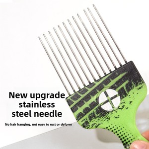 Hot-bán người đàn ông của Retro ion làm tóc Ngã Ba lược Fluffy in thép kim trở lại lược thương mại nước ngoài dầu đầu làm tóc - Product Image 3