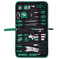 Ensemble d'outils manuels antistatiques en métal pour soudure, électricien, câblage automobile et maintenance, 28 pièces, SATA 03760, avec sac de rangement
