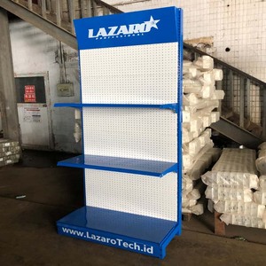 Giá để trưng bày quảng cáo một mặt màu xanh lam, có in logo tùy chỉnh, dành cho nhà máy, siêu thị, cửa hàng bán lẻ, cửa hàng tổng hợp - Product Image 1