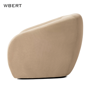 WBERT rh Furniture Style <span class=keywords><strong>nord</strong></span>-américain Fauteuil en velours et bois massif Tissu Chaise de salon personnalisée Mobilier rh Maison pour les loisirs - Product Image 5