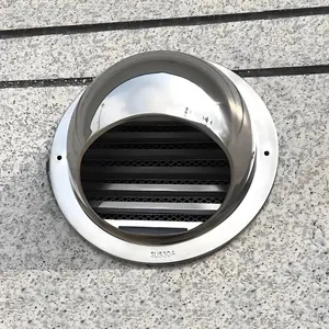 Stainless Steel Outdoor Exhaust Fan 4 InchVent Cap Air Conditioner Duct End Vent Cover Cap Air Vent Outlet Fume Hood