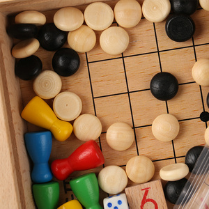 Juego de ajedrez de madera para niños y amigos, juego familiar para jugar al aire libre en interiores - Product Image 3