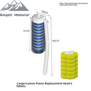 Ensemble de brosses <span class=keywords><strong>WC</strong></span> jetables murales avec éponge et <span class=keywords><strong>brosse</strong></span> nettoyante pour les unités de salle de bain modulaires d'hôtels - Product Image 6