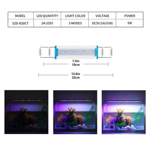 USB controllato LED <span class=keywords><strong>acquario</strong></span> luce rettangolare di plastica staffa sei-fila per serbatoio di erba paesaggio di illuminazione sicura per uso soggiorno - Product Image 6