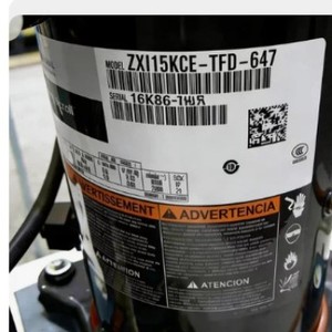 คอมเพรสเซอร์แบบสโครล Copeland รุ่น ZXI25KCE TFD 5L0 ZXJ18KCE TFD 557 ZXI15KCE TFD 647 สำหรับใช้งานในอุตสาหกรรม - Product Image 4