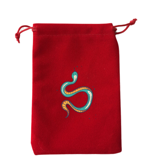 Bolsa roja para cartas de tarot - 01
