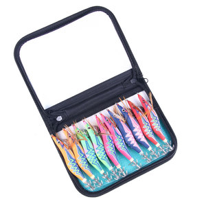 Grosir SJB011 Combo 2.5 #3.0 #3.5 #10 buah/tas kain Jepang bercahaya kayu umpan udang cumi-cumi Jig memancing umpan Kit Set - Product Image 2