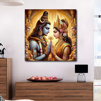 Décoration de maison de luxe avec peintures sur toile imprimées haute définition, statues, peintures en porcelaine de cristal et peintures murales LED