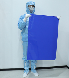 Capas adhesivas multicapa de película limpia Alfombrilla adhesiva de suelo LDPE azul para entrada de laboratorios de salas limpias - Product Image 2