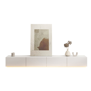 Meubles de salon nordiques support de <span class=keywords><strong>Console</strong></span> de dessus en marbre <span class=keywords><strong>blanc</strong></span> de style élevé banc de télévision armoires de salon avec Table basse support de télévision - Product Image 4