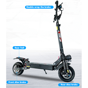 Scooter Eléctrico Portátil de 10 Pulgadas con Doble Motor sin Escobillas de 2400W, Batería de Litio de 48V 21AH y Bloqueo con Llave para Adultos, Disponible en EE. UU. - Product Image 5