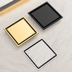 आधुनिक शैली आसान स्थापना ब्रश सतह 304 स्टेनलेस स्टील बाथरूम फर्श के लिए ड्रेन स्ट्रैनर - Product Image 1