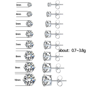 Orecchini a Perno Esagonali per Donne, Brillanti Orecchini Geometrici, Gioielli di Moda Quotidiana - Product Image 5