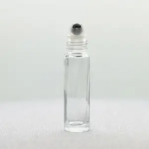 5ml 10ml ätherische Öl rolle auf Klarglas flasche Metall rolle und Silber kappe