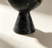Brûleur d'encens vintage noir, détachable, poli à la main, pour une décoration de luxe, idéal pour les spas, les hôtels, la maison ou la table.