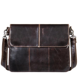 Bolsa de mensajero de cuero retro personalizable para hombre, estilo de moda, primera capa de piel de vaca, Europa, Estados Unidos, venta al por mayor transfronteriza - Product Image 5