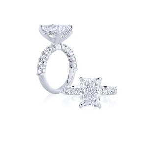 Bague en moissanite tendance la plus vendue, bijoux de mode en argent 925 pour femmes, fourniture directe du fabricant au meilleur prix - Product Image 1