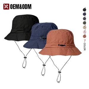 Adjustable Drawstring Wide Brimmed Outdoor Fisherman <b>Hat</b> with Printed logo Customized <b>Summer</b> Casual Sun protection Bucket <b>Hats</b> - Product Image 1