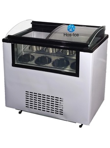 <span class=keywords><strong>Vitrine</strong></span> réfrigérée pour crème glacée commerciale à économie d'énergie avec fenêtre en verre transparent - 6/8/10/12 saveurs pour boutique de desserts - Product Image 2