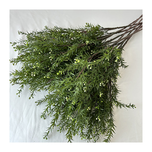 Queyiyi فروع طويلة ورقة نبات اصطناعي في حالة سكر الحصان حرق العشب ديكور المنزل - Product Image 5