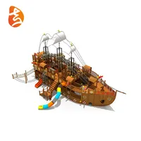 Korsan gemisi serisi büyük ahşap çocuk açık macera oyun alanı