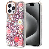 Étui de téléphone portable KINGSOUL luxueux, artisanal, en TPU+PC+verre, avec paillettes 3D en forme de diamant d'eau, aimant, antichoc