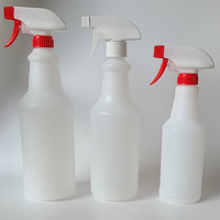 Bouteille de pulvérisation à gâchette en HDPE vide de couleur naturelle 500ml 750ml 1000ml 32oz avec vaporisateur à gâchette 28/400 pour jardin