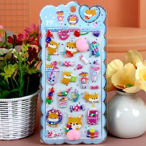 Adesivi 3D personalizzati a forma di animali (<span class=keywords><strong>Panda</strong></span>, Orso, Coniglio) con fondelli morbidi, effetto bolle, in PP, gonfiabili, sigilli pop per custodie del telefono - Product Image 4