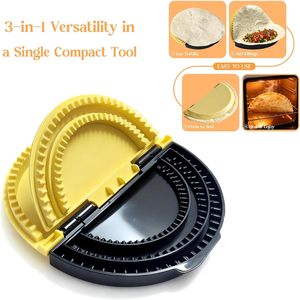 Crimpeur <span class=keywords><strong>à</strong></span> quesadillas et tacos 3-en-1 en plastique, compatible lave-vaisselle, écologique, pour cuisine domestique, <span class=keywords><strong>réglable</strong></span> 6/8/10 pouces - Product Image 4