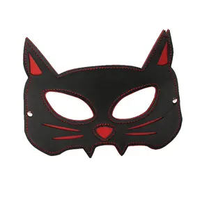 Cosplay Sexy Cat Rabbit Pig PU Leather Bondage Mask Party Adult Exotic Apparel Ears Masks