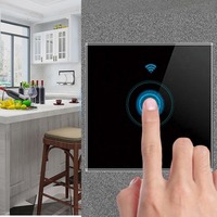 Interruptor táctil de cristal para el hogar inteligente con WiFi, productos Alexa, 10A, Panel de control inalámbrico, interruptores de pared de Control de aplicación temporizados para el hogar para el