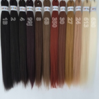 Prix d'usine Extensions de cheveux synthétiques pour femmes, 26 pouces, 90 g, pré-étirées pour tressage, vente en gros