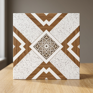 Carreaux de sol extérieurs en céramique effet bois de qualité supérieure 400x400mm, résistants à l'usure et imperméables, pour usage commercial (vente directe fabricant) - Product Image 2