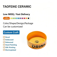 Gamelle en céramique crème 2000 ml 20 cm anti-acné, robuste, antidérapante, sans plomb, multicolore pour chats et chiens OEM