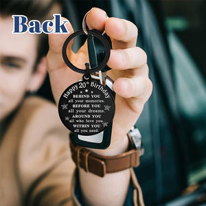 Figlia per mamma padre portachiavi regalo io sarò sempre il tuo portachiavi bambina miglior papà regalo di compleanno mamma figlia portachiavi - Product Image 6