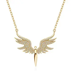 DAIHE 2024 New Angel Wings Necklace Women's Long Wings Collar Chain Fashion Jewelry