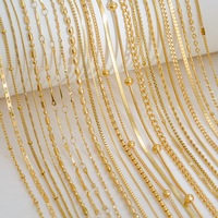 Collier pour femme plaqué or 18 carats avec chaîne à maillons et breloque, style européen et américain, cadeau fait main DIY