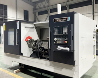Tour à métaux horizontal à 3 axes lourd DONGS- TCK50-1000 Cnc, axe C pour centre d'usinage, tour à tourelle Cnc