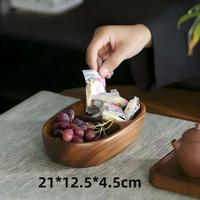 Plateau de service en bois de noyer de style américain en forme de bateau, anti-fuite, personnalisé, profond, pour salade, vente en gros