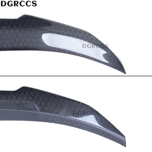 Original for Q50 Q50S Q50L PSM Style Honeycomb Carbon Fiber Non Perforated <b>Rear</b> <b>Spoiler</b> Trunk Wing 2013-2023 Carbon - Product Image 4