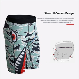 <span class=keywords><strong>Boxer</strong></span> Sportivi Caldi Autunno Inverno per <span class=keywords><strong>Uomo</strong></span>, Traspiranti, Lavorati a Maglia, Design a U Convesso, Stampa Animalier, Produzione ODM all'Ingrosso - Product Image 2