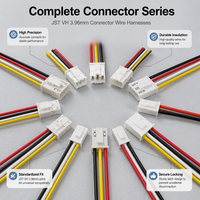 Kabel Konektor Daya JST VH 3.96mm Pitch 2/3/4/6 Pin AWG18-20 Tembaga Berlapis Timah Arus Tinggi untuk Baterai dan Driver LED