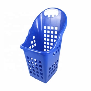 Supermercado Hipermercado Gran capacidad 70L Cesta DE LA COMPRA Carro Cesta rodante con ruedas Carro de compras de plástico - Product Image 1