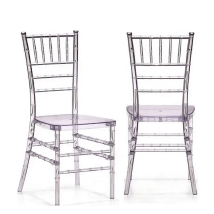 Commercial wedding transparent acrylic chiavari chair for event rental